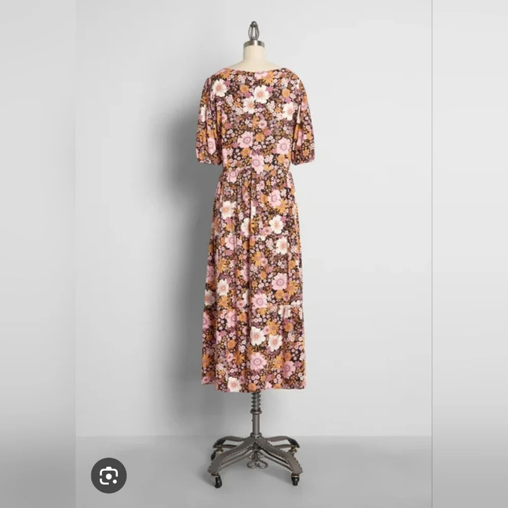 highway princess dresses Princess Highway green floral midi dress puff sleeves square neck size 14 NEW